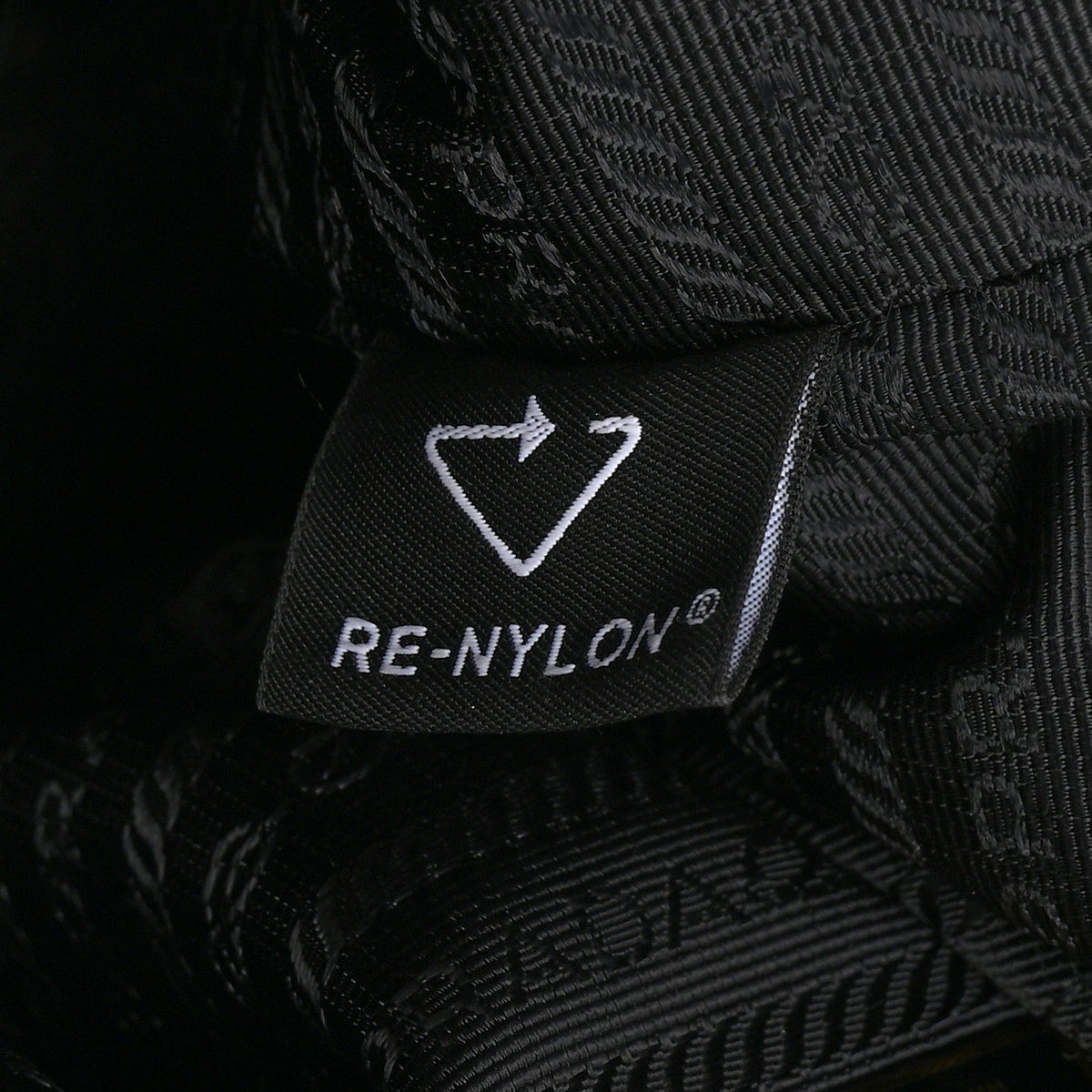 Re-Nylon Saffiano Stitched Duet Bucket Bag Black
