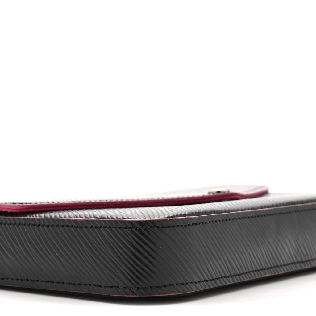 Epi Pochette Felicie Black Hot Pink