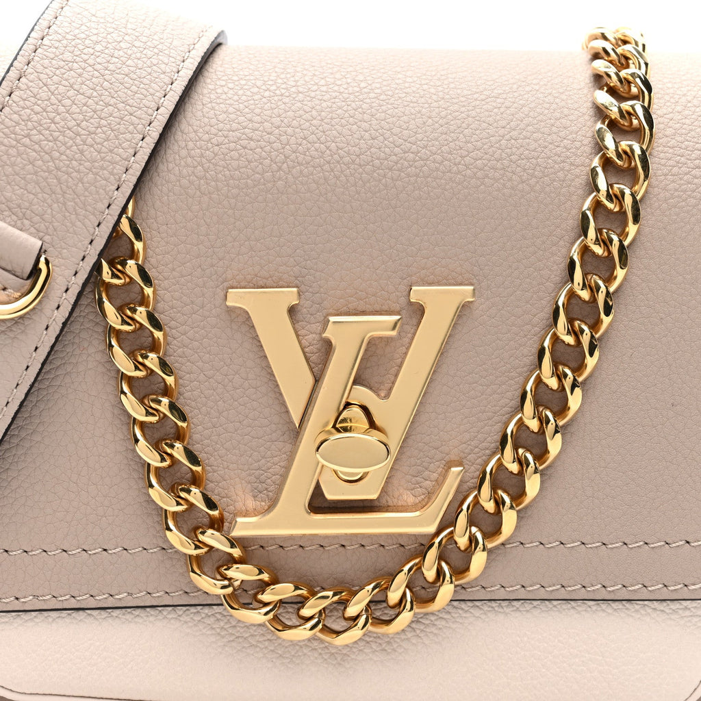 Grained Calfskin Lockme Tender Greige
