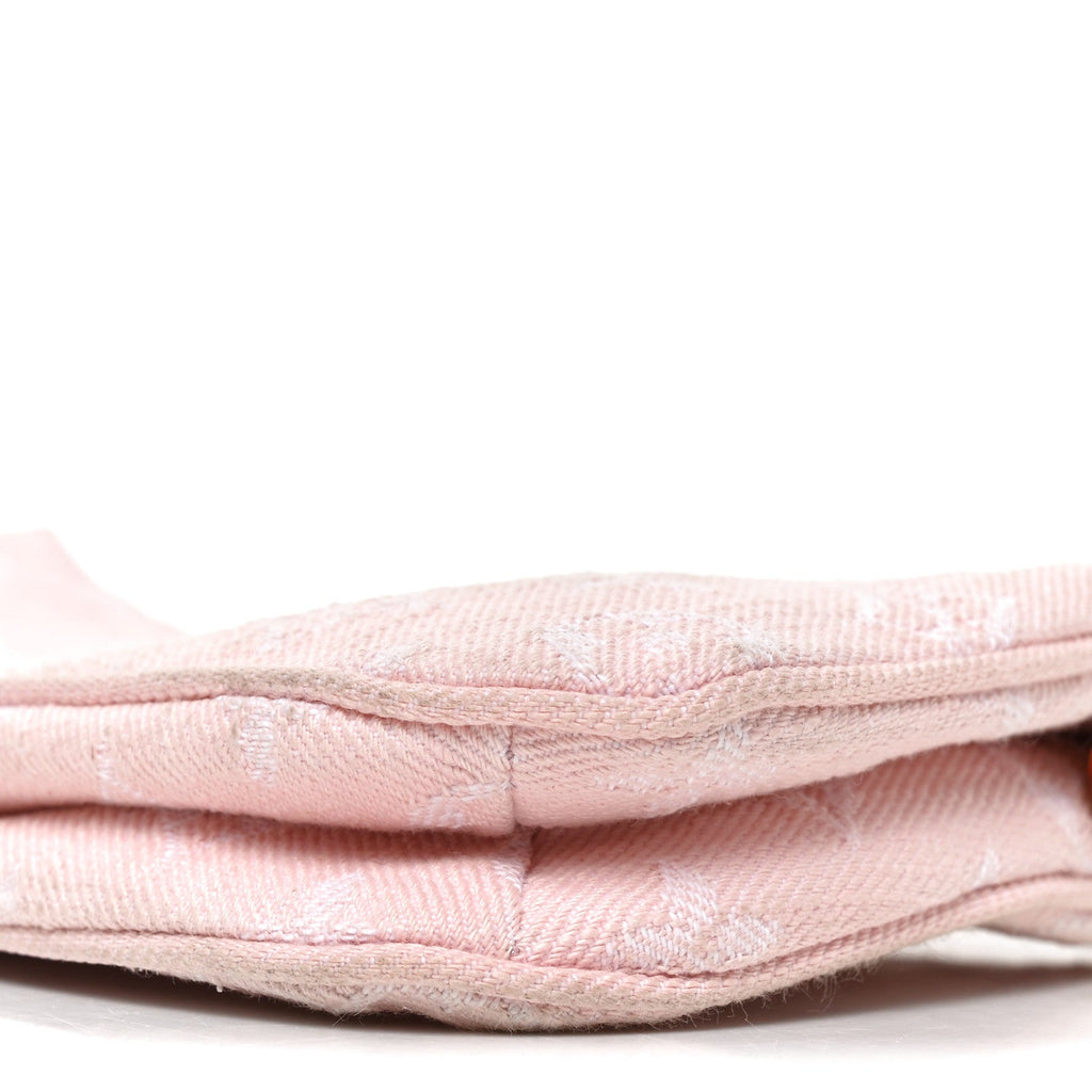 Monogram Denim Liv Pochette Washed Pink