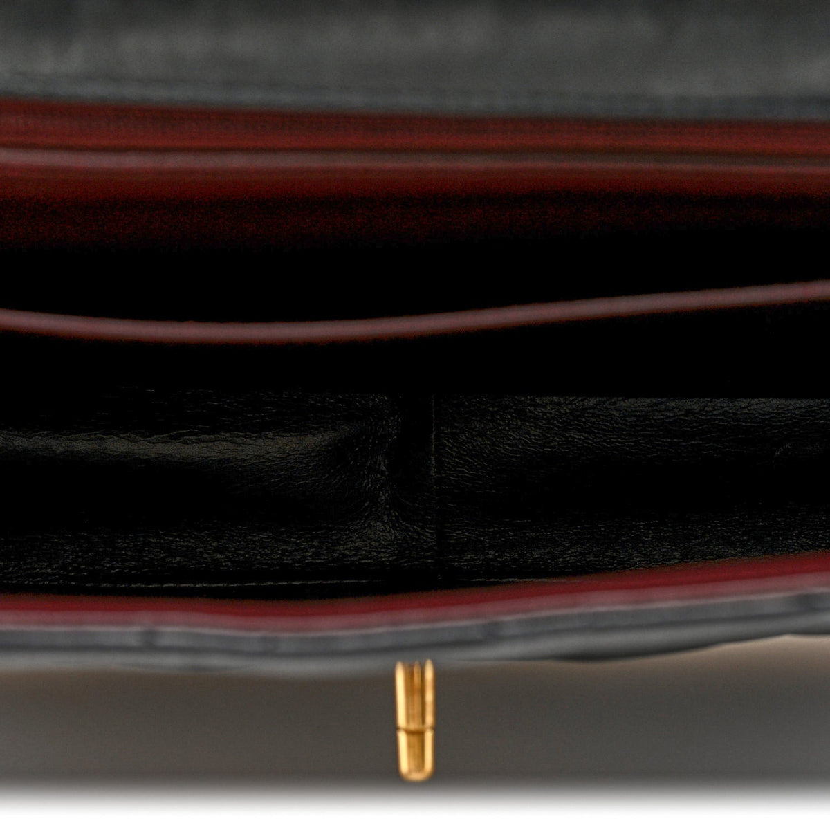 Lambskin Quilted Jumbo Single Flap Black