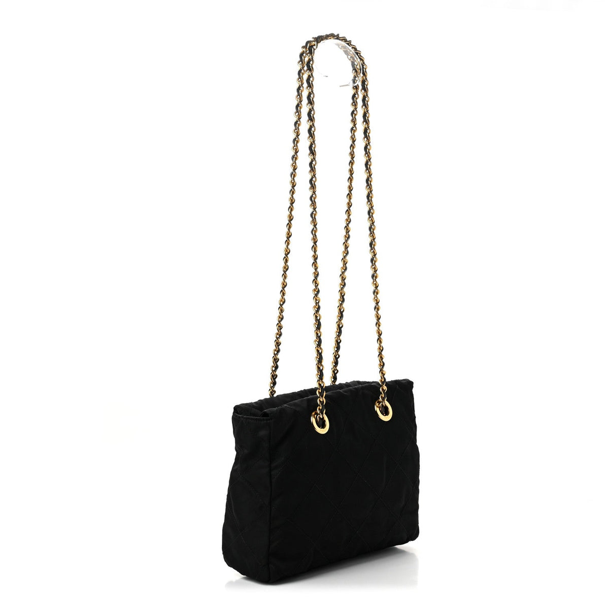 Nylon Tessuto Impuntu Quilted Tote Black