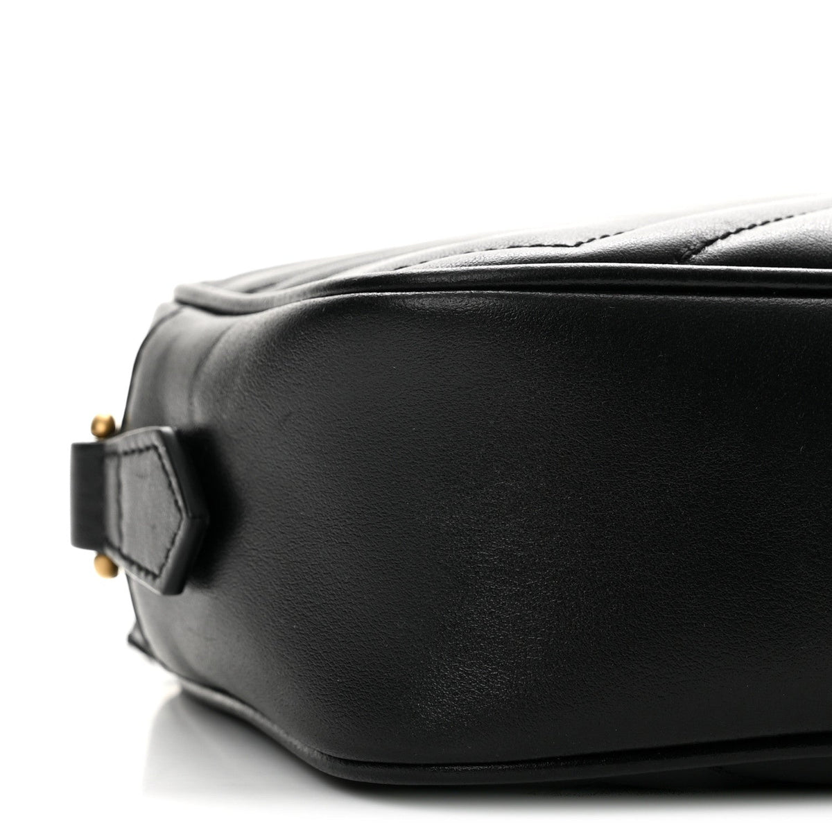 Calfskin Matelasse Mini GG Marmont Chain Shoulder Bag Black