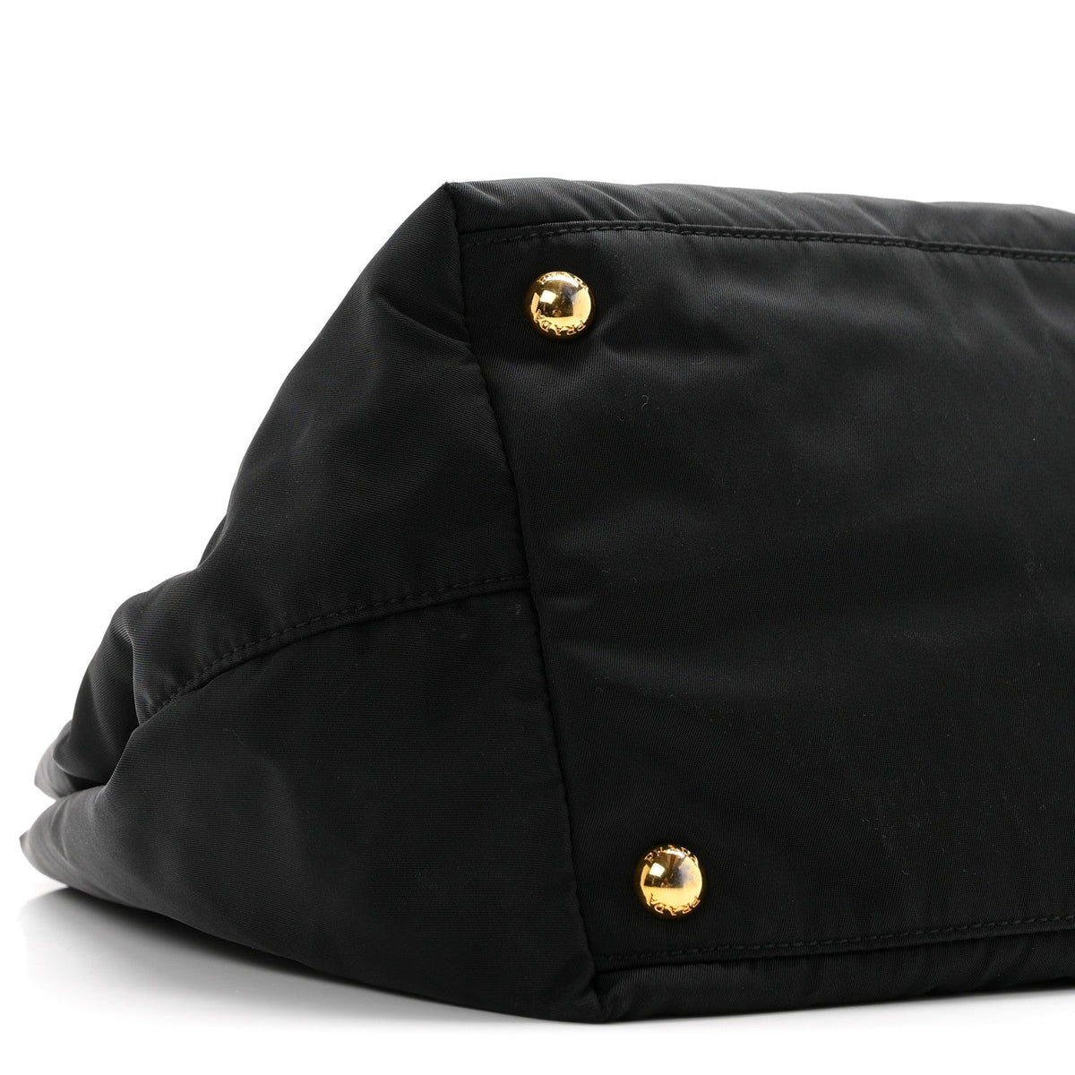 Nylon Tessuto Fiocco Bow Tote Black