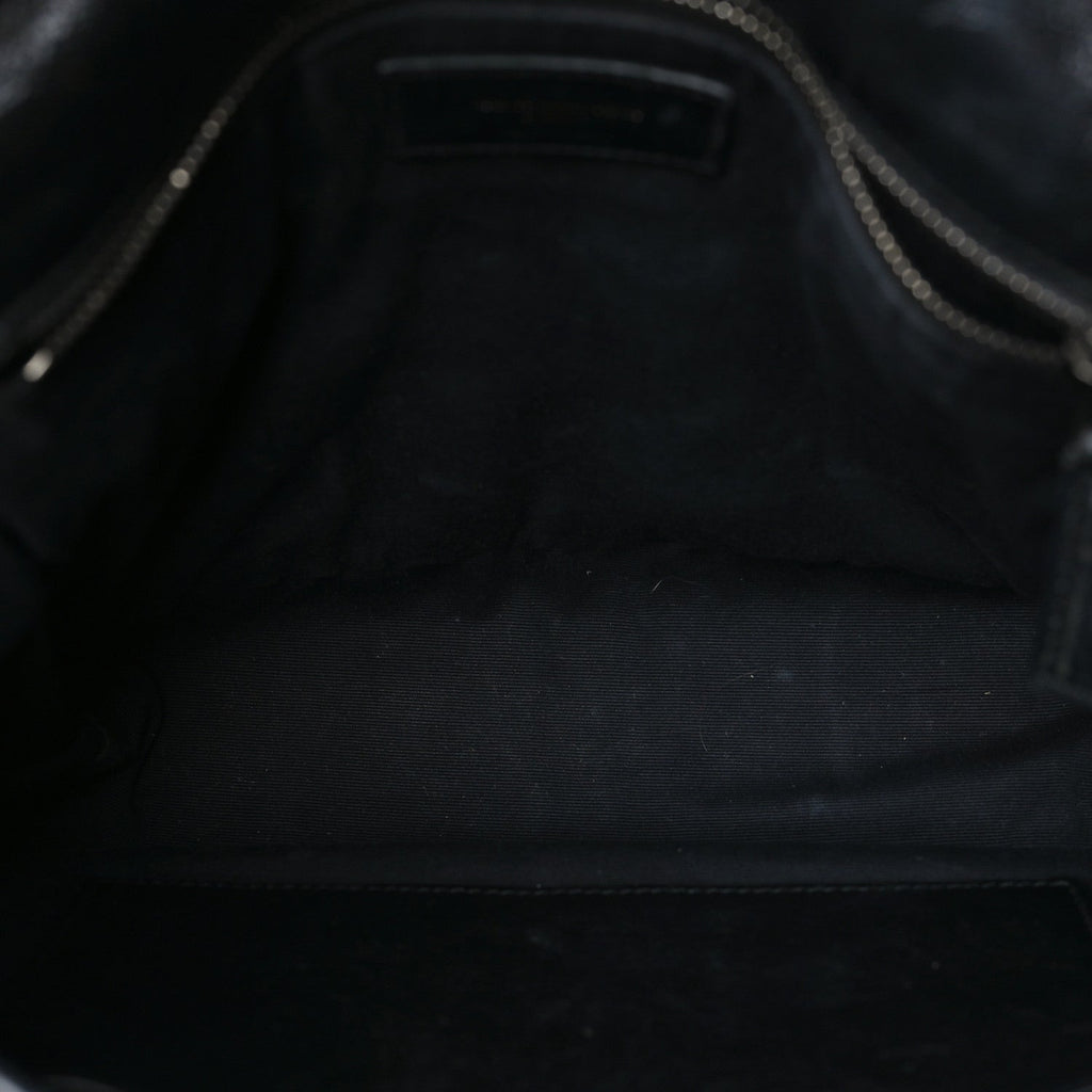 Crinkled Calfskin Matelasse Monogram Medium Niki Chain Satchel Storm