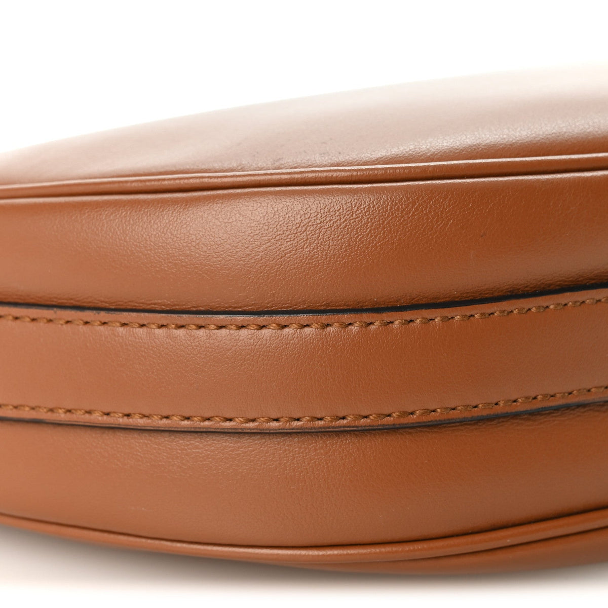 Soft Calfskin Arque Shoulder Bag Cognac