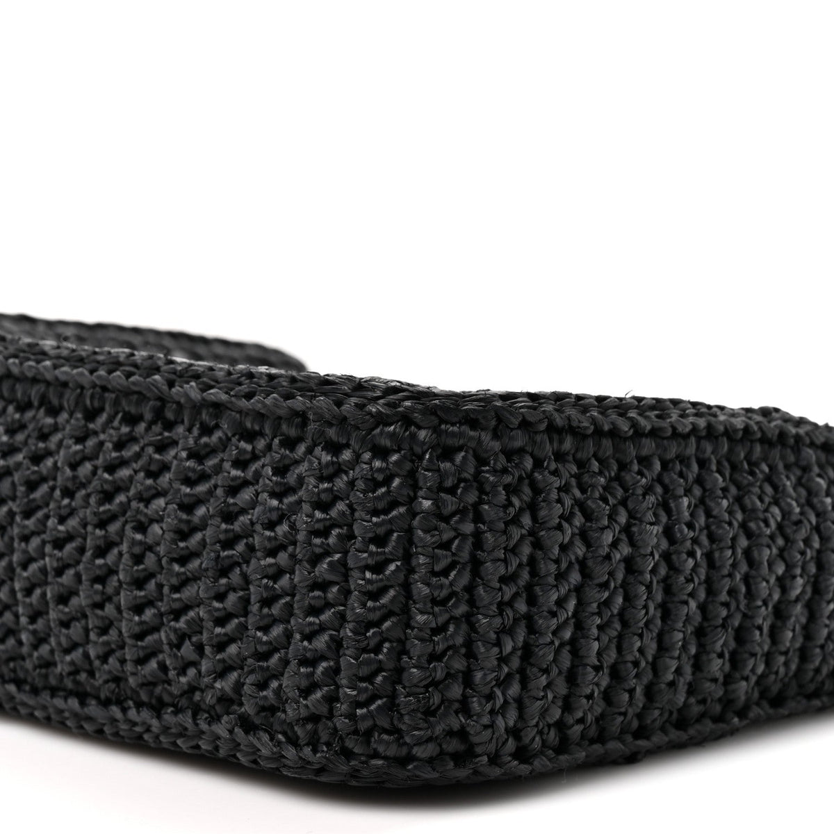 Yarn Raffia Effect Crochet Re-Edition 2005 Shoulder Bag Black