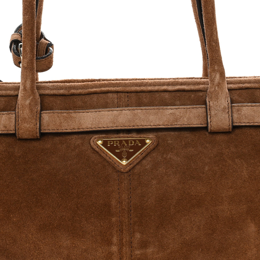 Suede Large Bonnie Shoulder Bag Cocoa Brown