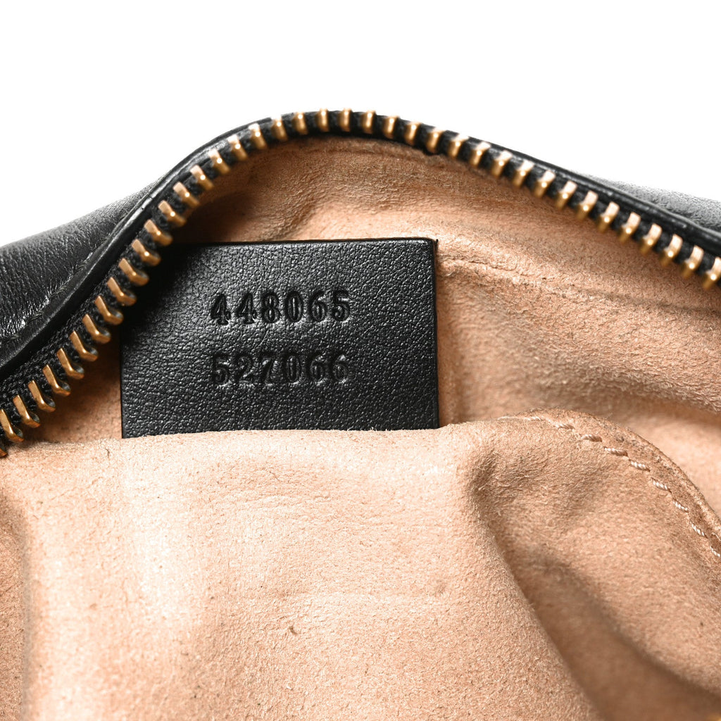 Calfskin Matelasse Mini GG Marmont Chain Shoulder Bag Black