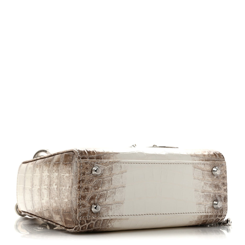 Niloticus Crocodile Himalaya Crystal Mini Lady Dior Latte