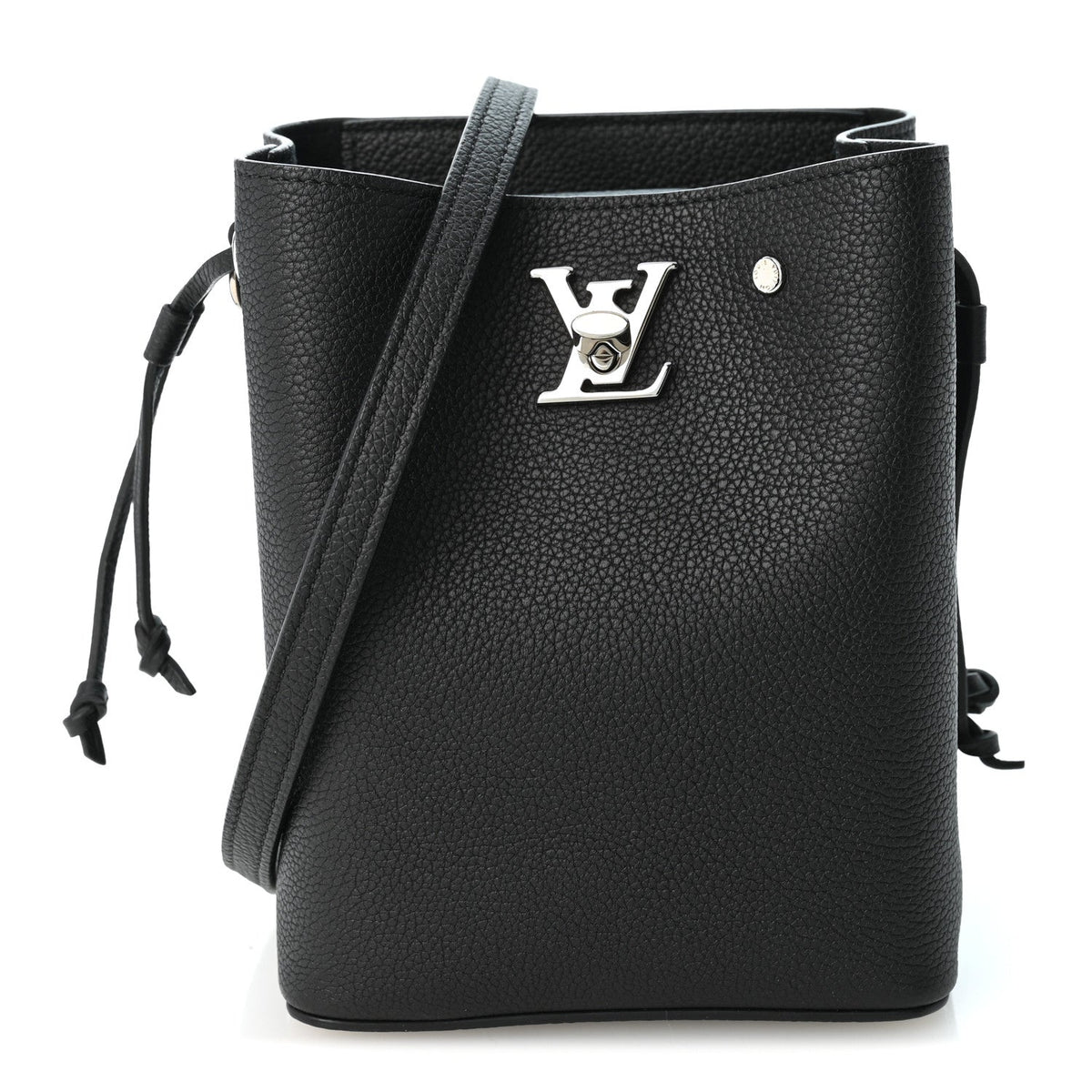 Calfskin Nano Lockme Bucket Black