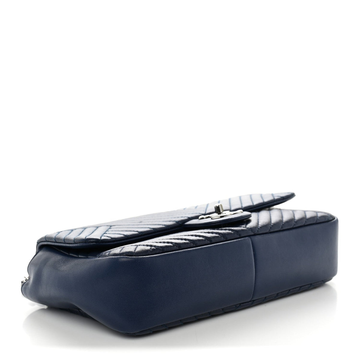 Lambskin Quilted Medium CC Crossing Flap Blue