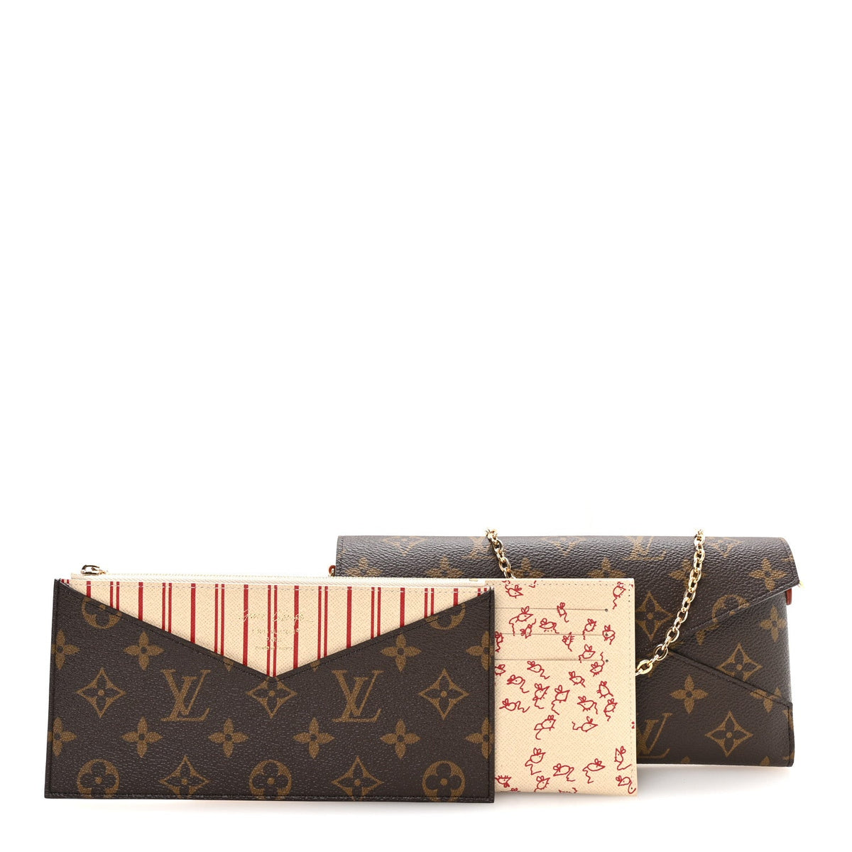 Monogram Grace Coddington Kirigami Organizer On Chain Beige