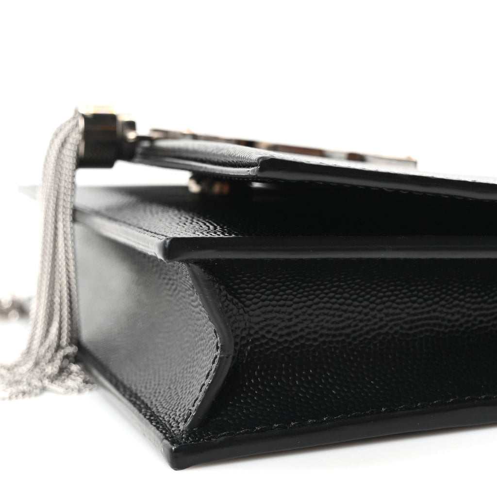 Grain De Poudre Classic Monogram Kate Tassel Chain Wallet Black