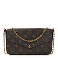 Monogram Pochette Felicie Chain Wallet Fuchsia