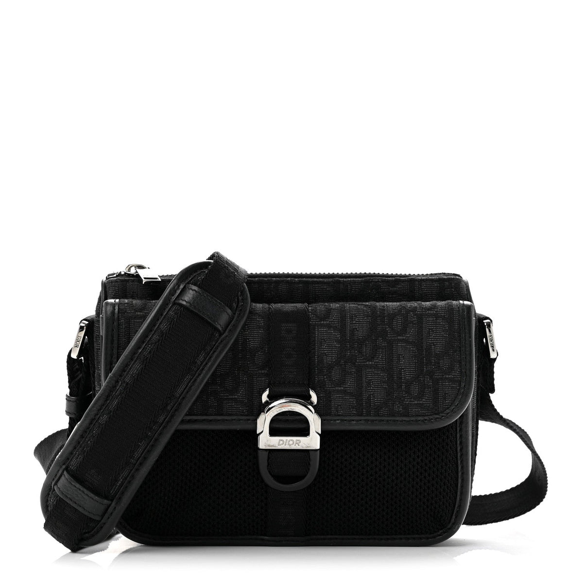 Oblique Jacquard Dior 8 Bag With Strap Black Multicolor