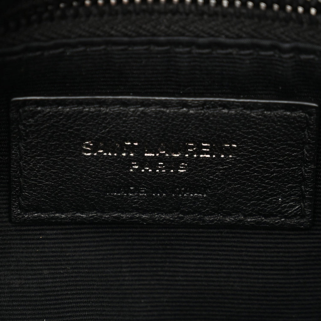 Lambskin Quilted Toy Loulou Puffer Monogram Monochrome Chain Satchel Black