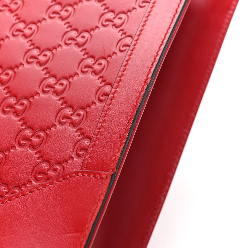 Guccissima Signature Briefcase  Red