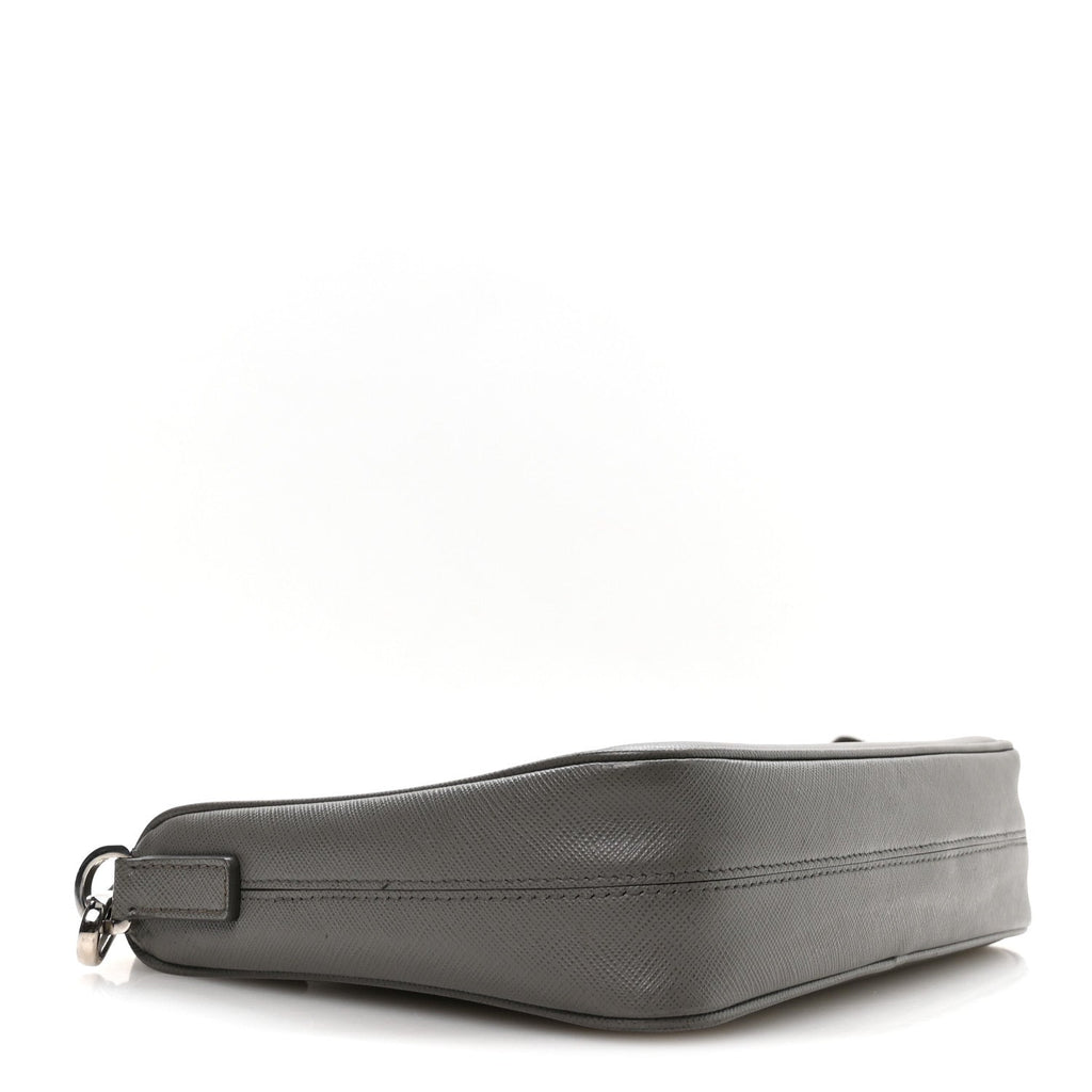 Saffiano Travel Pocket Zippered Shoulder Bag Marmo