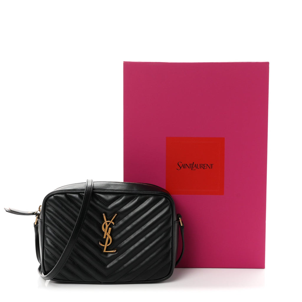 Calfskin Matelasse Monogram Lou Camera Bag Black