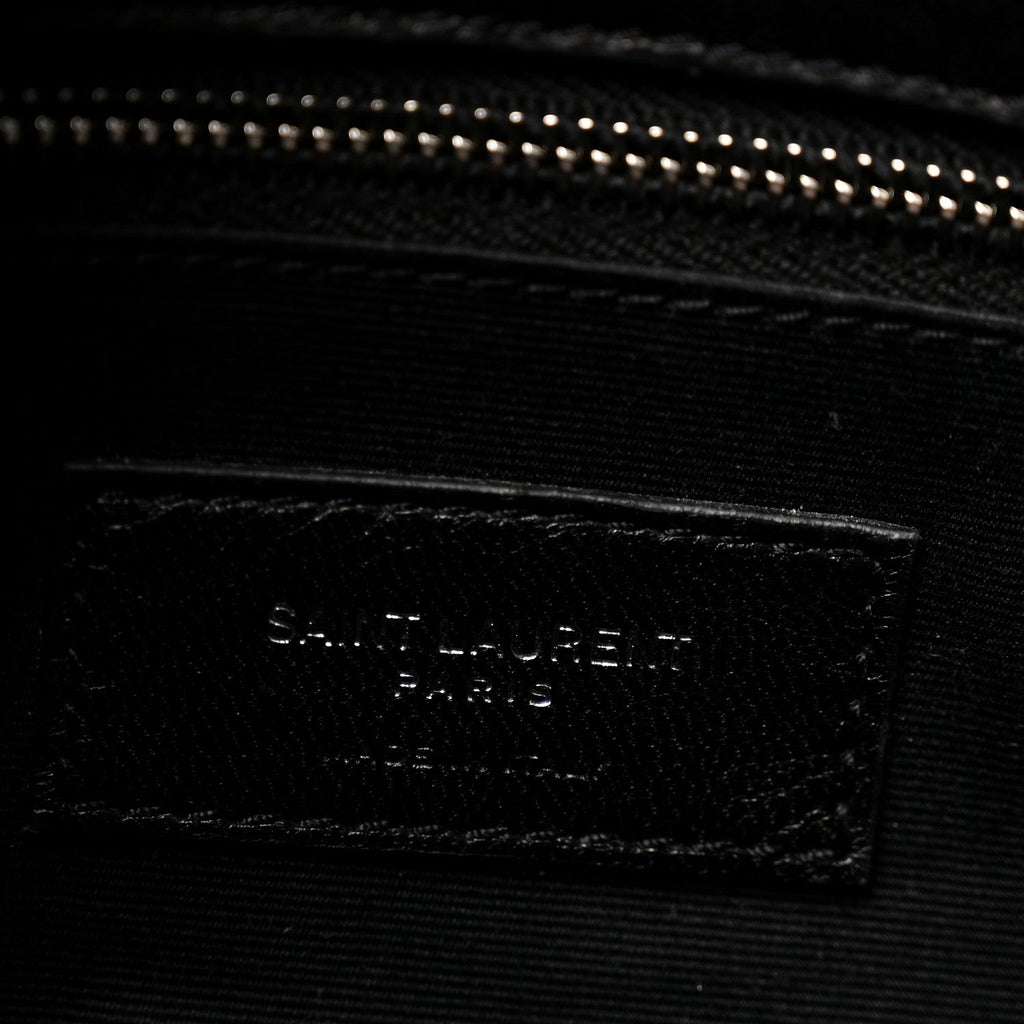 Lambskin Quilted Toy Loulou Puffer Monogram Chain Satchel Black