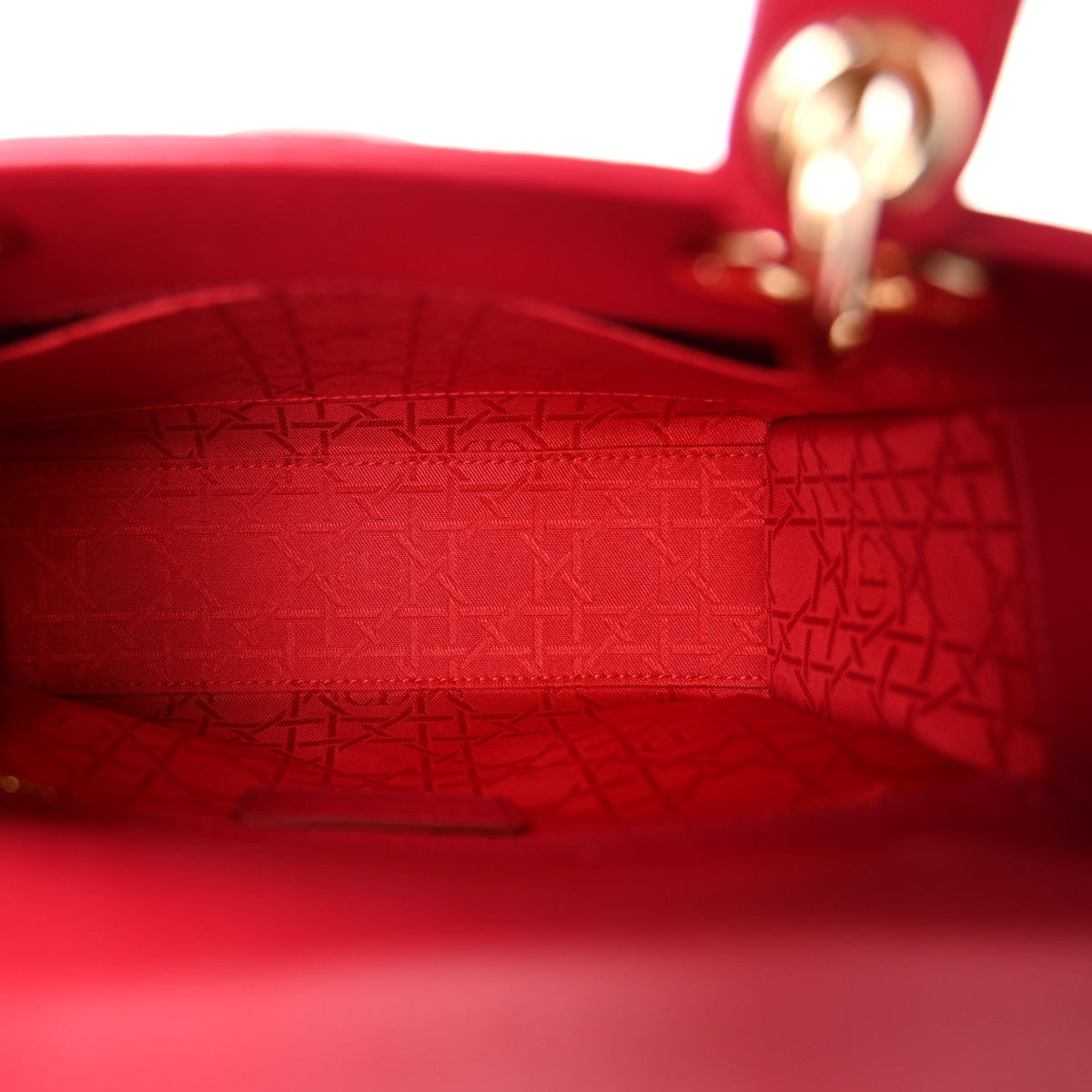 Lambskin Cannage Small My ABCDior Lady Dior Red