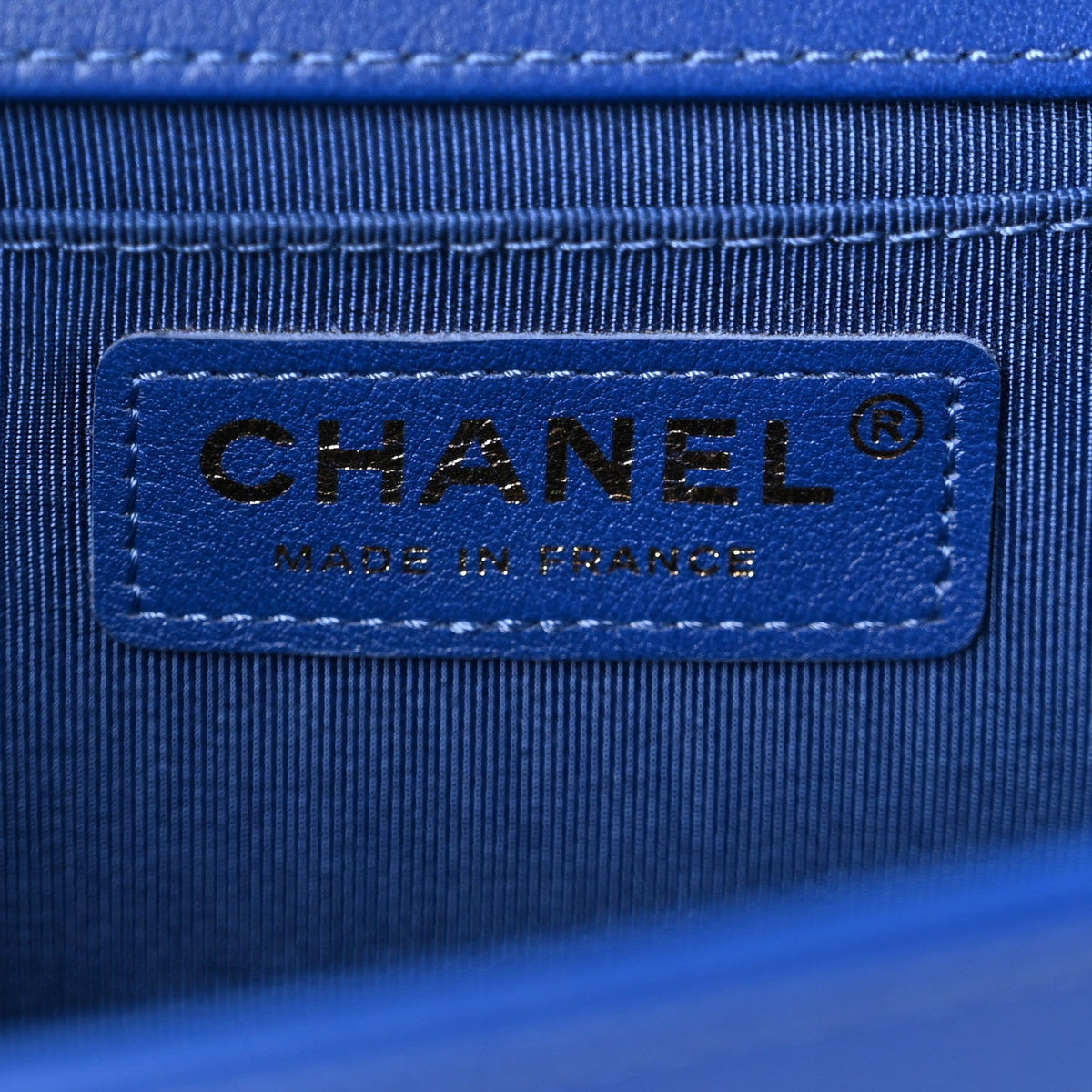 Calfskin Quilted Medium Boy Flap Blue