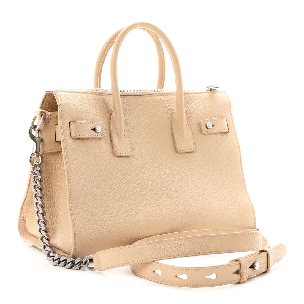 Grained Calfskin Baby Sac De Jour Souple Dark Beige