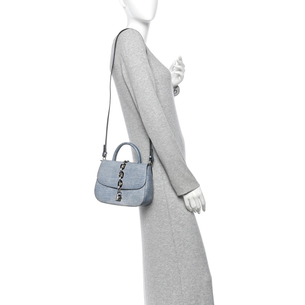 Epi Chain It Bag PM Blue Jean