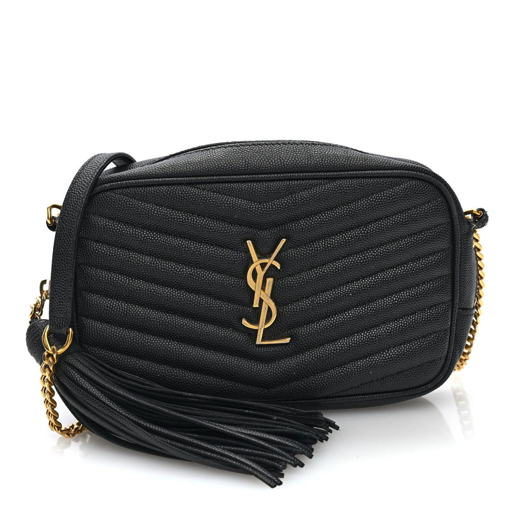 Grain De Poudre Matelasse Monogram Mini Lou Camera Bag Black