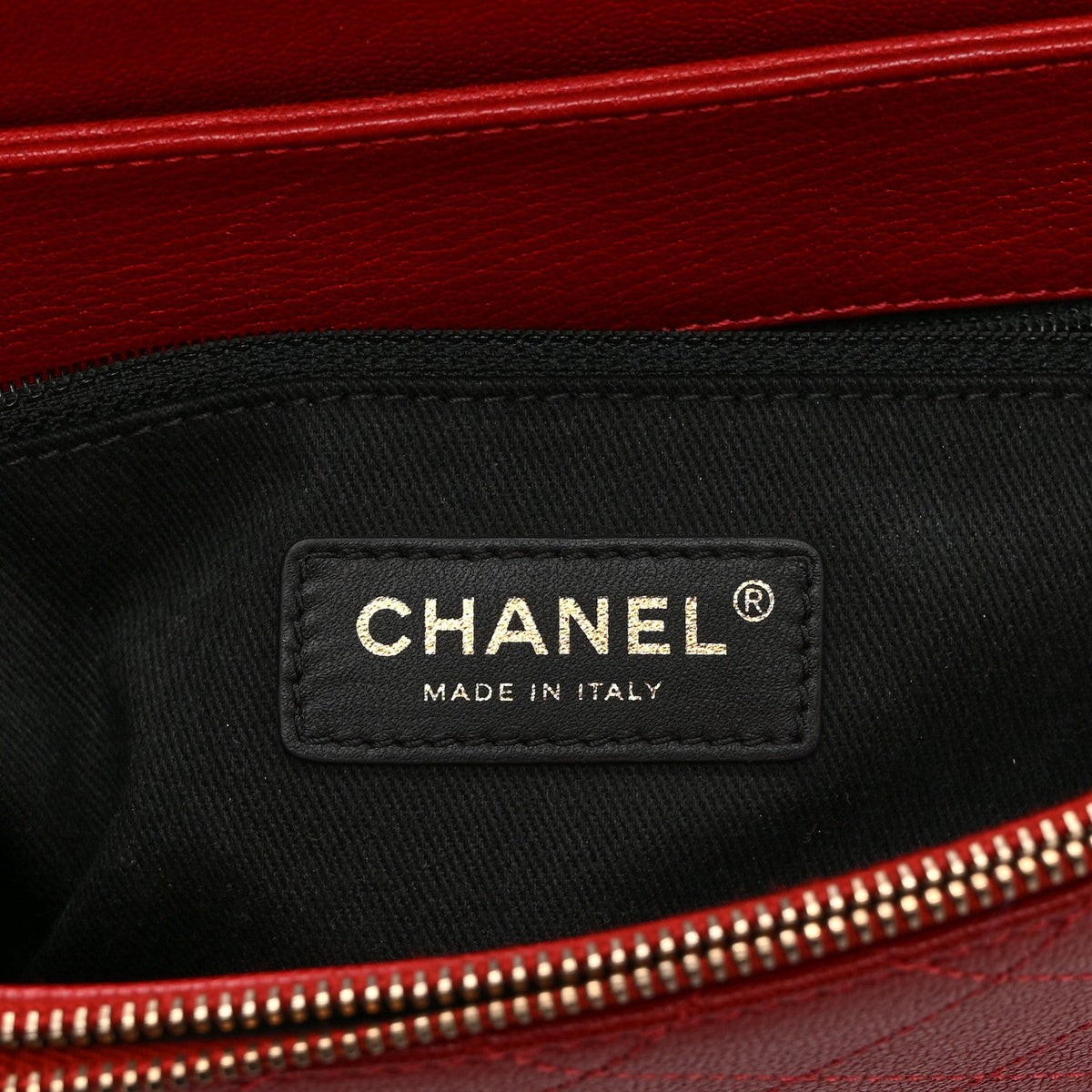 Shiny Calfskin Goatskin Quilted Small Coco Curve Messenger Flap Red