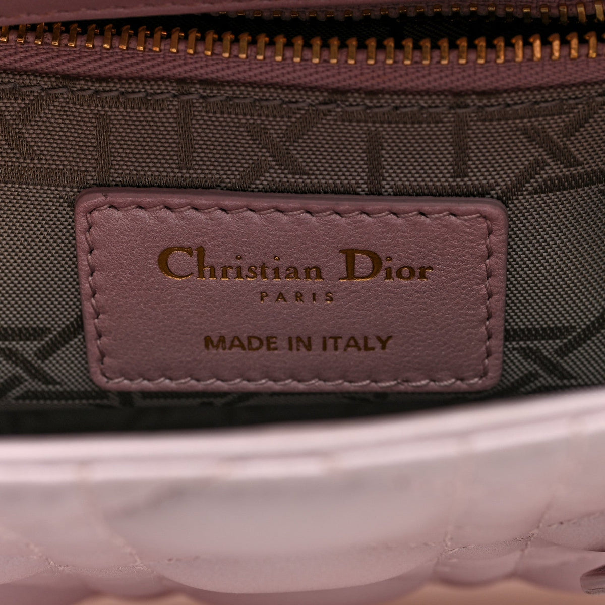 Lambskin Cannage Mini Lady Dior Powder Pink