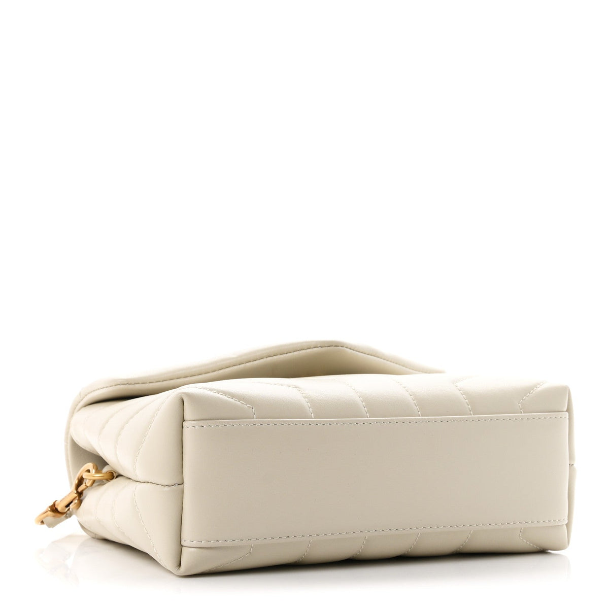 Calfskin Y Quilted Monogram Toy Loulou Crossbody Bag Blanc Vintage