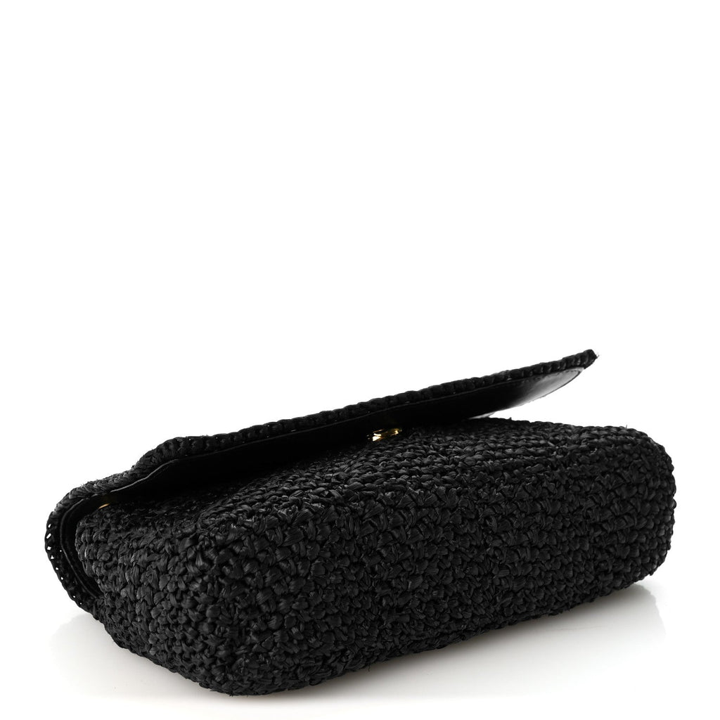 Raffia Monogram Medium Jamie Black
