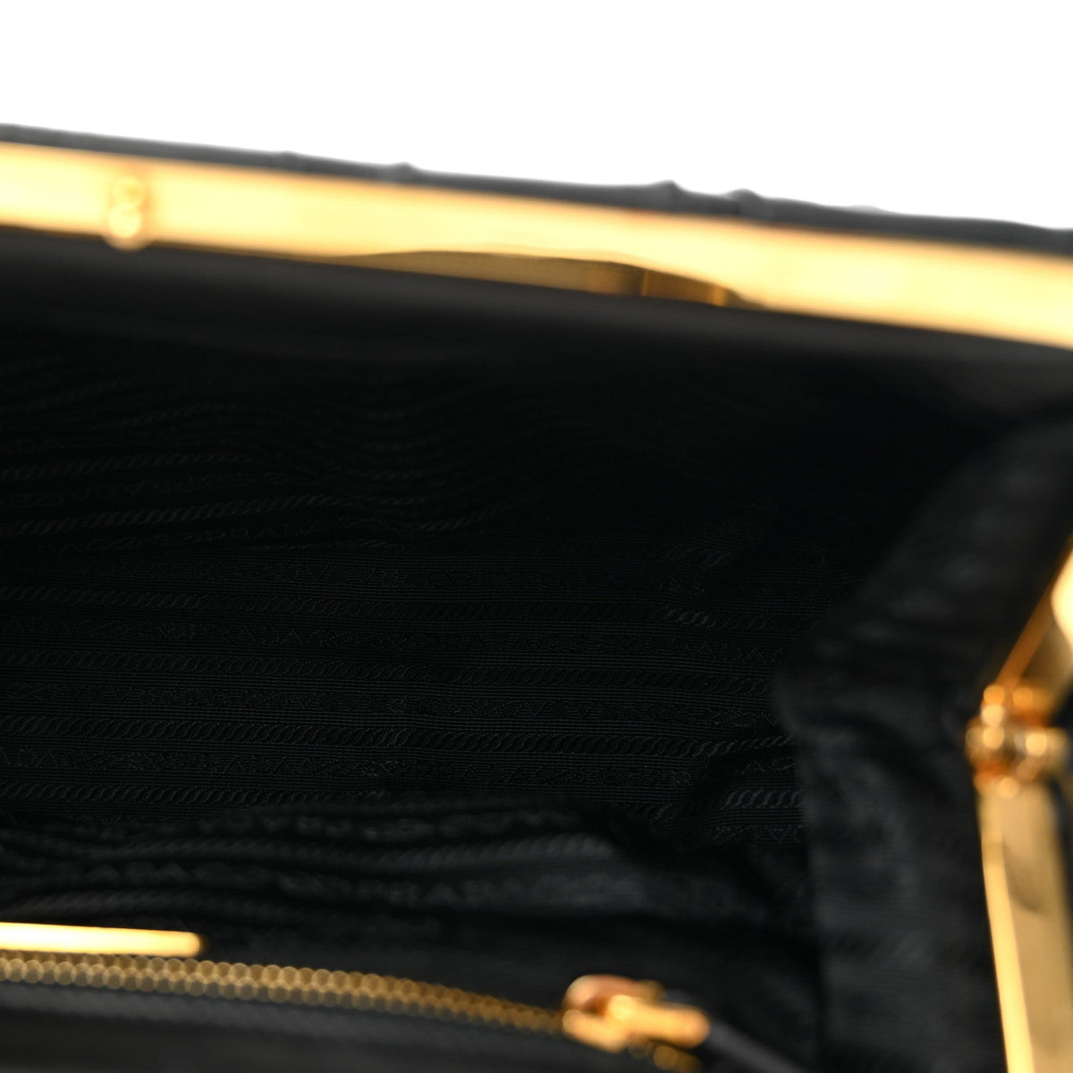 Nappa Dressy Gaufre Framed Tote Black