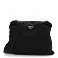 Nylon Vela Flat Messenger Bag Black