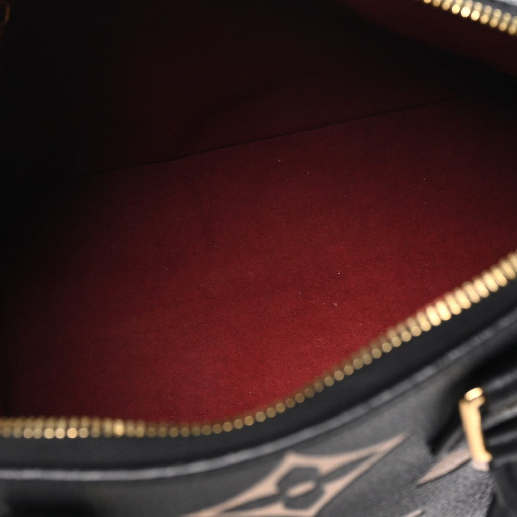 Empreinte Monogram Giant Speedy Bandouliere 25 Black Beige