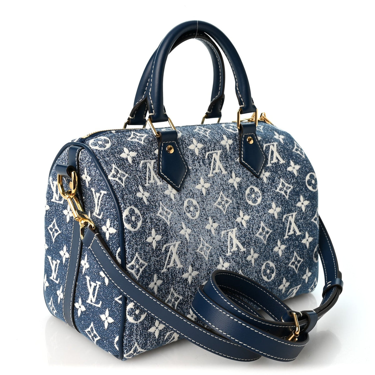 Monogram Jacquard Denim Speedy Bandouliere 25 Bleu
