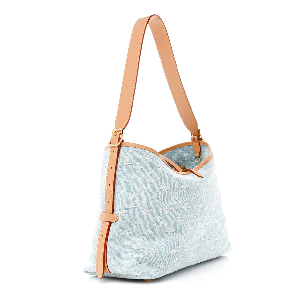 Monogram Denim CarryAll PM Sky Blue