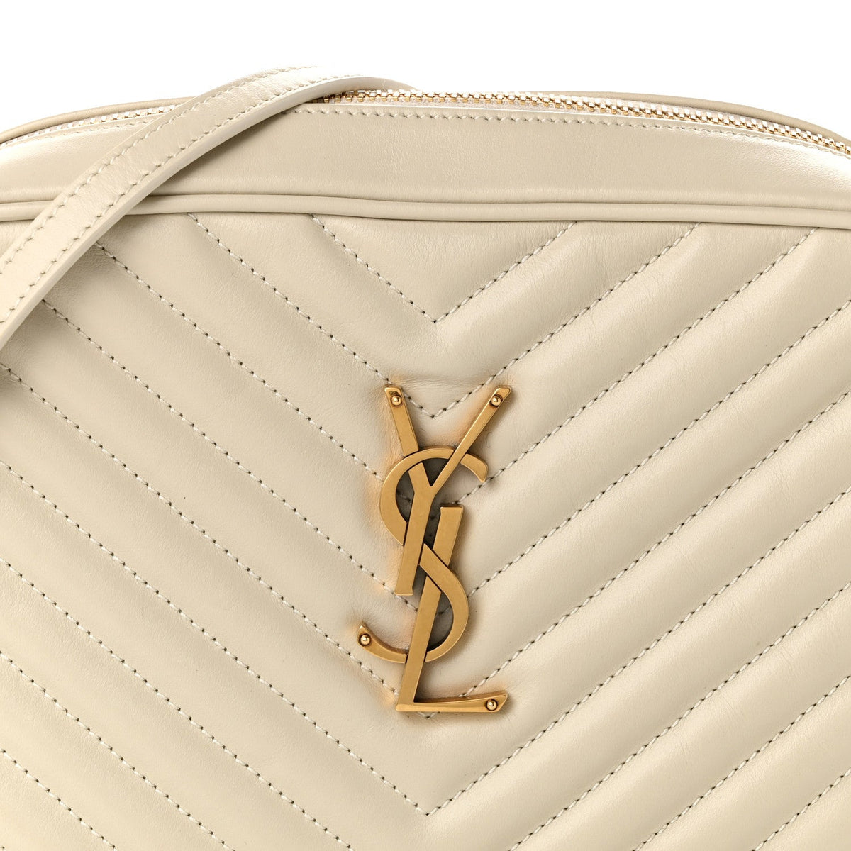 Calfskin Matelasse Monogram Lou Camera Bag Crema Soft