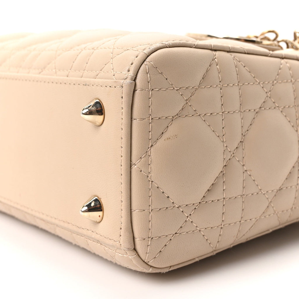 Lambskin Cannage Small My ABCDior Lady Dior Beige