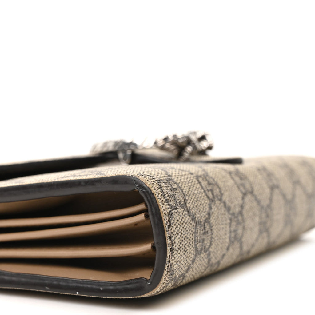 GG Supreme Monogram Mini Dionysus Chain Wallet Beige Taupe