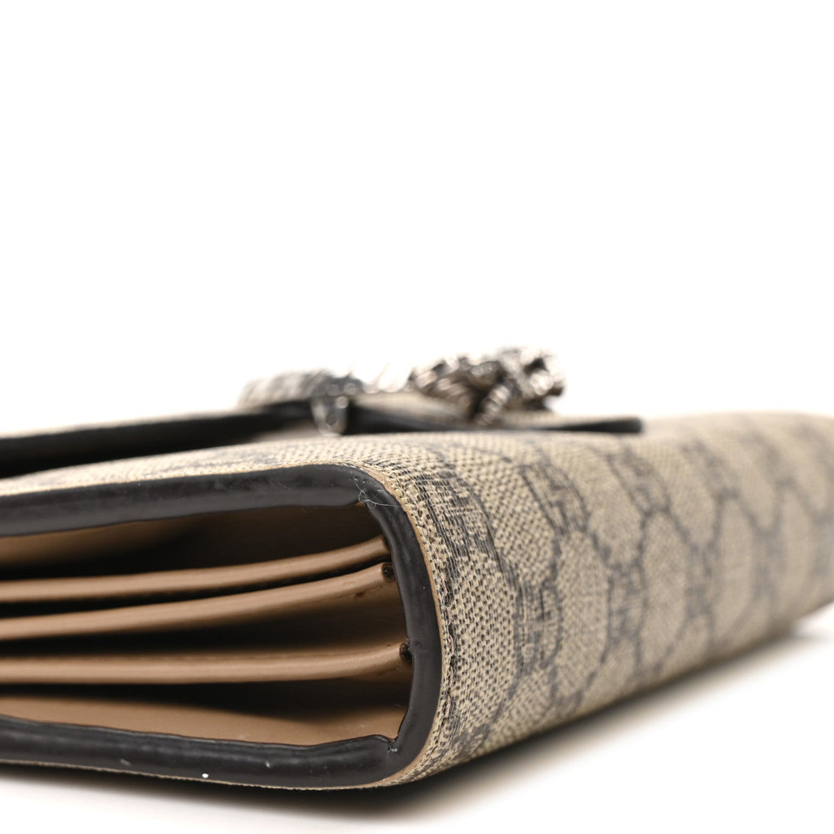 GG Supreme Monogram Mini Dionysus Chain Wallet Beige Taupe