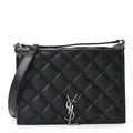 Lambskin Quilted Mini Becky Chain Bag Black