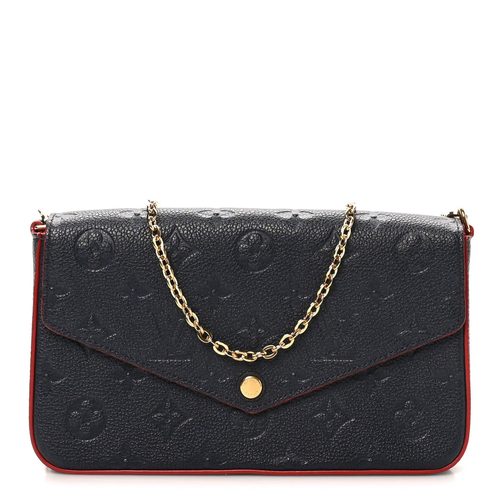Empreinte Pochette Felicie Chain Wallet Marine Rouge