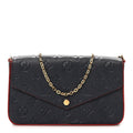 Empreinte Pochette Felicie Chain Wallet Marine Rouge