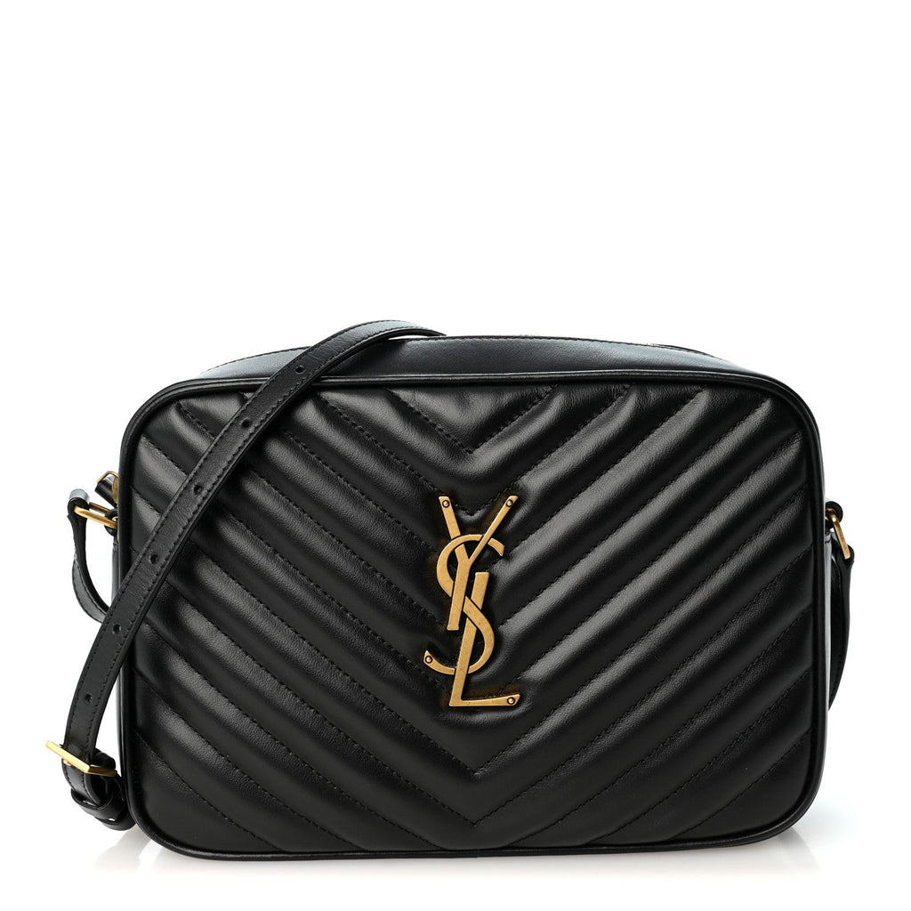 Calfskin Matelasse Monogram Lou Camera Bag Black