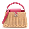 Rattan Calfskin Capucines BB Pink