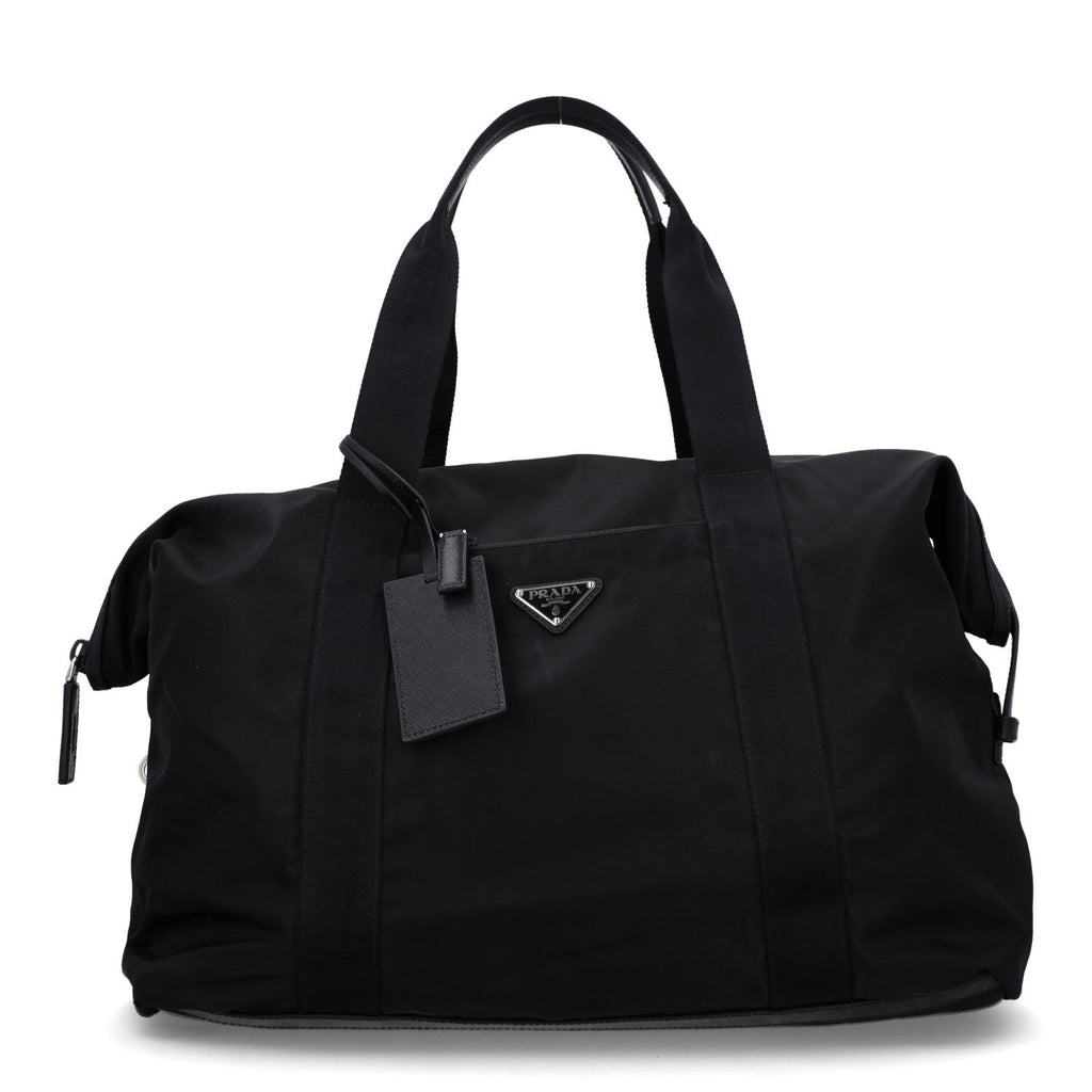 Re-Nylon Saffiano Duffle Bag Black