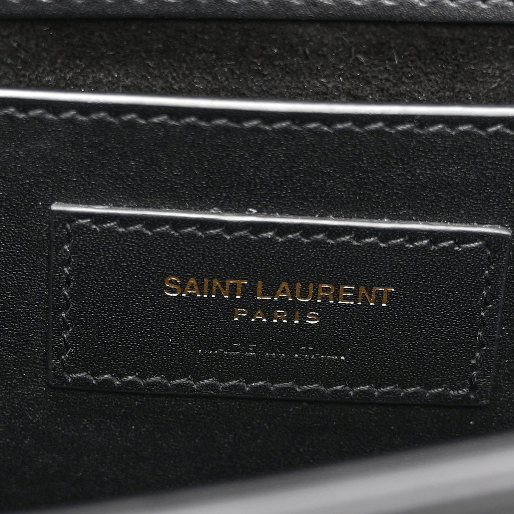 Smooth Calfskin Medium Classic Monogram Kate Tassel Satchel Black